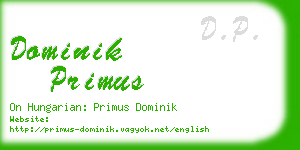 dominik primus business card